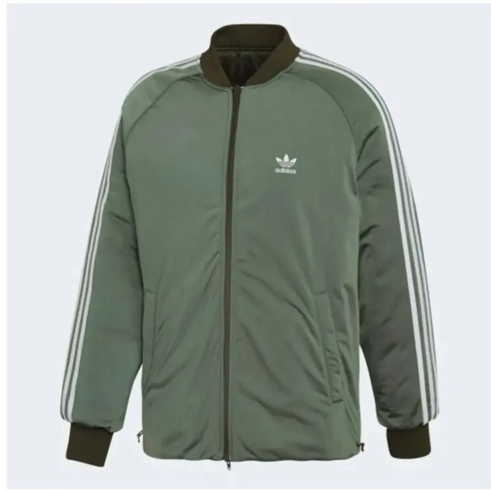 Adidas Originals SST Superstar Reversible Winter Jacket Coat Olive Green Large